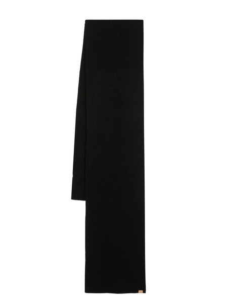  Woolrich Bufanda De Canalé Con Logo - Negro 