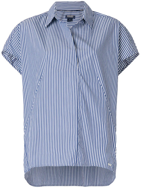  Woolrich Camisa A Rayas De Manga Corta - Azul 