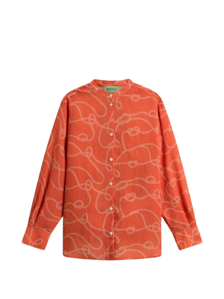  Woolrich Camisa Con Cuerda Estampada - Naranja 