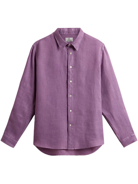  Woolrich Camisa De Lino - Morado 