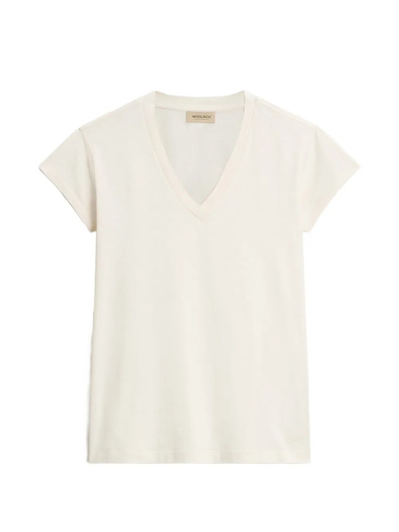  Woolrich Camiseta Con Cuello En V - Blanco 