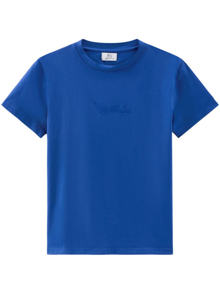  Woolrich Camiseta Con Logo Bordado - Azul 