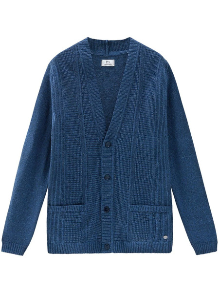  Woolrich Cárdigan Con Cuello En V - Azul 