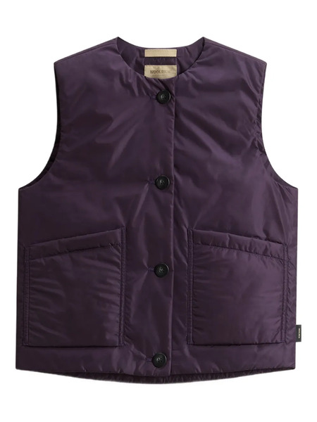  Woolrich Chaleco Acolchado Con Botones - Morado 