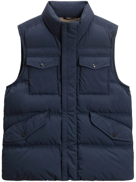  Woolrich Chaleco Acolchado Teñido - Azul 