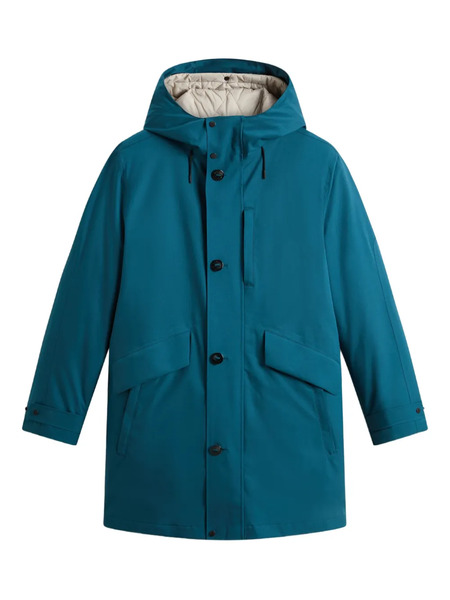  Woolrich Chubasquero Con Botones Y Capucha - Azul 
