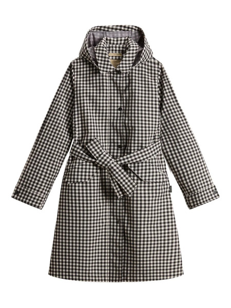  Woolrich Gabardina A Cuadros Gingham - Negro 