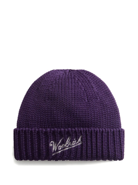  Woolrich Gorro Con Logo Bordado - Morado 