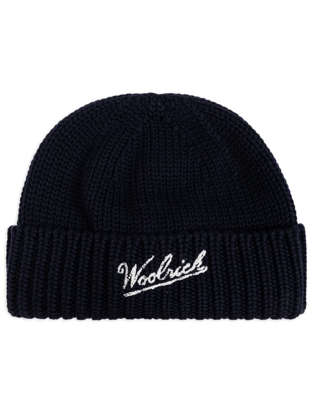  Woolrich Gorro Con Logo En Intarsia - Azul 