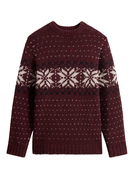  Woolrich Jersey De Punto Fair Isle - Rojo 