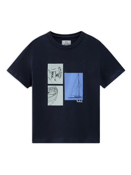  Woolrich Kids Camiseta Con Estampado Gráfico - Azul 