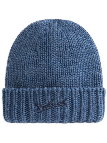  Woolrich Kids Gorro Con Logo Bordado - Azul 