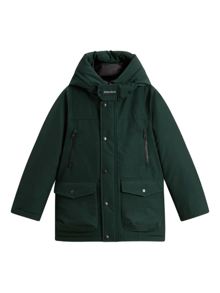  Woolrich Kids Parka Con Bolsillo Y Capucha - Verde 