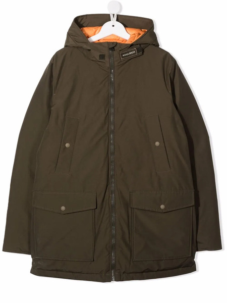  Woolrich Kids Plumífero Con Capucha - Verde 
