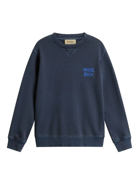  Woolrich Kids Sudadera Con Cuello Redondo - Azul 
