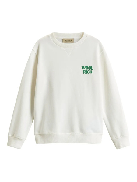  Woolrich Kids Sudadera Con Cuello Redondo - Blanco 