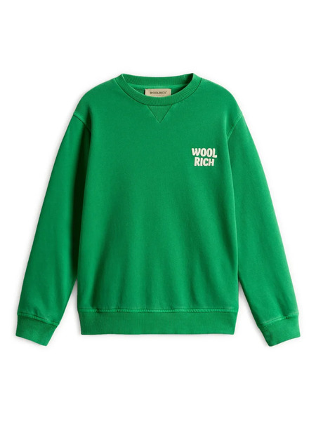  Woolrich Kids Sudadera Con Cuello Redondo - Verde 