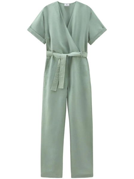  Woolrich Mono Largo Cruzado Con Cinturón - Verde 