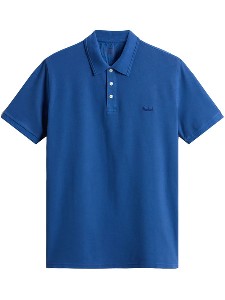  Woolrich Polo Con Logo Bordado - Azul 