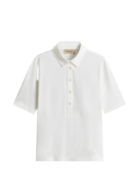  Woolrich Polo Con Logo Estampado - Blanco 