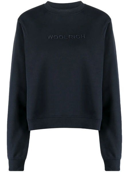  Woolrich Sudadera Con Logo Bordado Y Cuello Redondo - Azul 