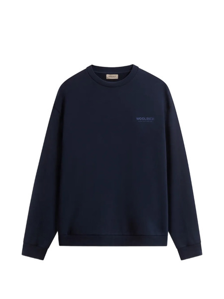  Woolrich Sudadera Macro Logo Con Cuello Redondo - Azul 