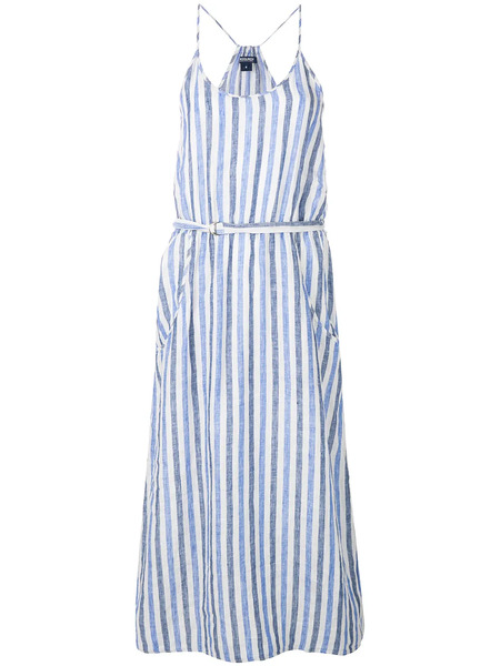  Woolrich Vestido Largo A Rayas - Azul 