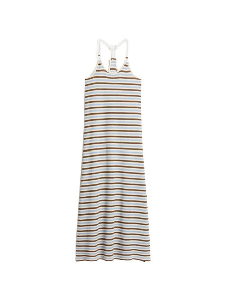  Woolrich Vestido Largo A Rayas - Blanco 
