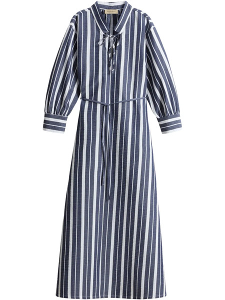  Woolrich Vestido Midi A Rayas - Azul 
