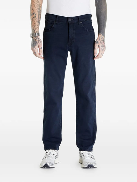  Wrangler Vaqueros Con Parche Del Logo - Azul 