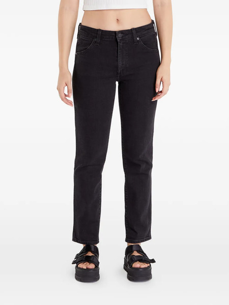  Wrangler Vaqueros Slim Con Parche Del Logo - Negro 