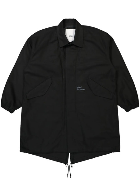  Wtaps Abrigo Con Cruz Estampada - Negro 
