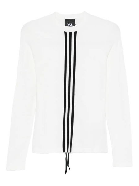  Y-3 Camiseta A Rayas - Blanco 
