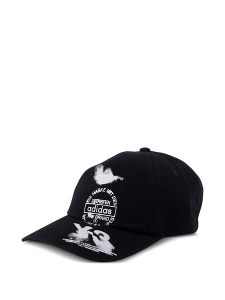  Y-3 Gorra Con Estampado Gráfico - Negro 