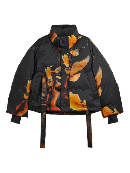  Y-3 Plumífero Estampado - Negro 