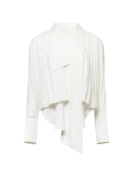  Ych Camisa Con Pliegues - Blanco 