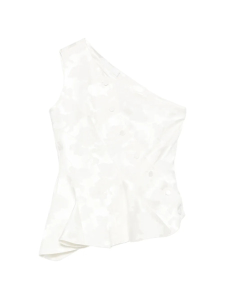  Ych Floral-jacquard Top - Blanco 
