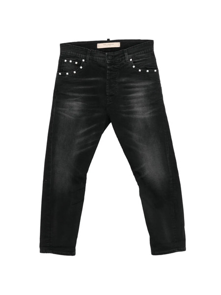  Yes London Vaqueros Con Apliques - Negro 