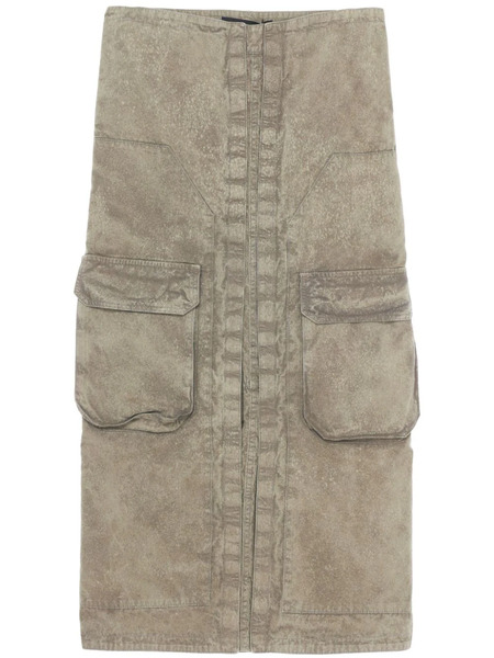 Y/project Falda Midi Con Bolsillos Cargo - Verde 