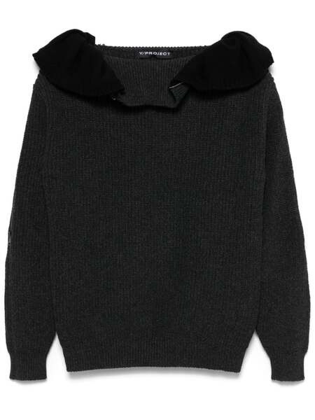  Y/project Jersey Con Capucha Y Cremallera - Gris 