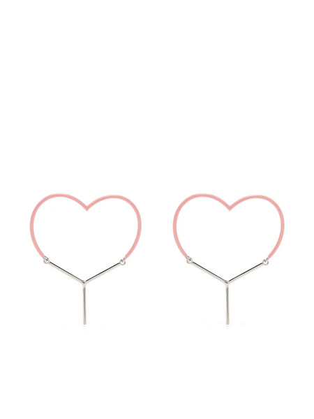  Y/project Pendientes Con Forma De Corazón - Rosa 