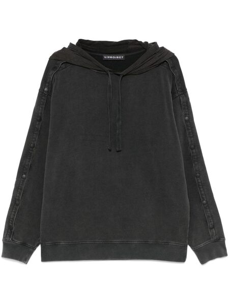 Y/project Sudadera Con Capucha Y Diseño De Capas - Negro 