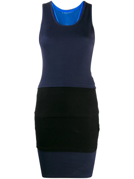  Y/project Vestido De Tirantes Ajustado - Azul 