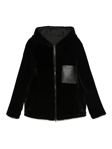  Yves Salomon Chaqueta Reversible Con Capucha - Negro 
