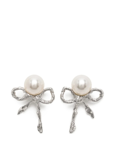  Yvmin Pendientes Twisted Rope Bow - Plateado 