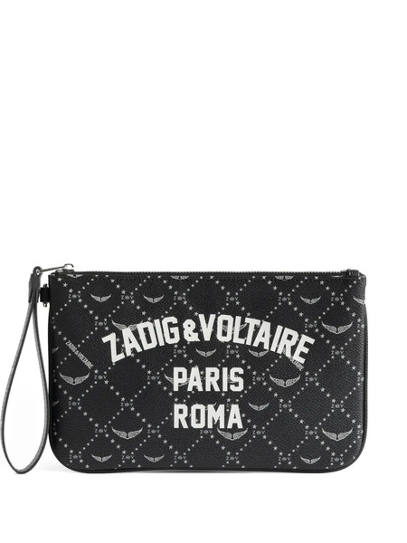  Zadig&voltaire Cartera Roma Con Logo Estampado - Negro 