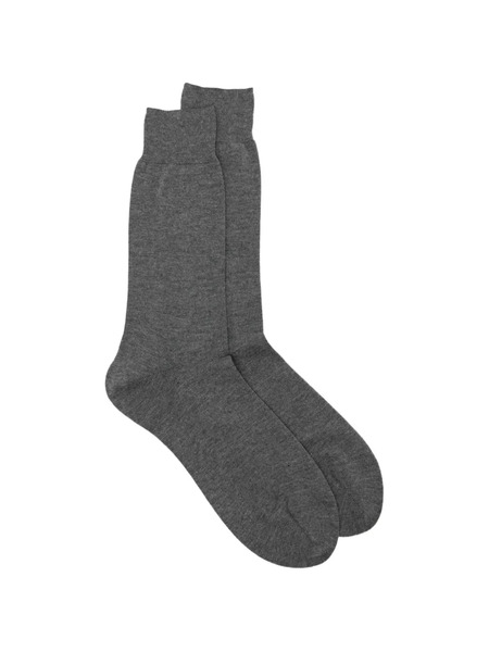  Zegna Calcetines De Punto Fino - Gris 