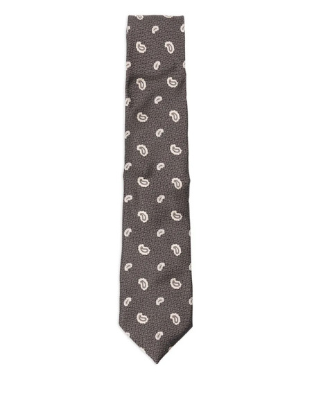  Zegna Corbata De Seda - Gris 