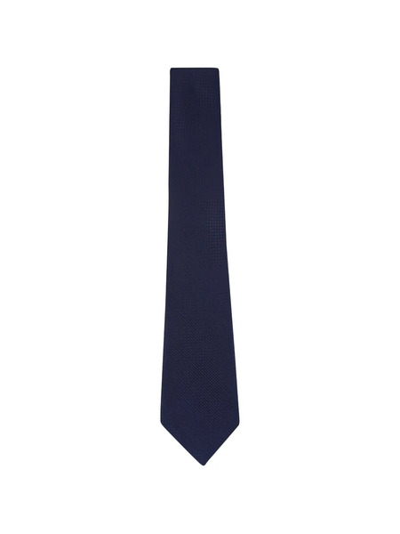  Zegna Corbata De Seda Texturizada - Azul 