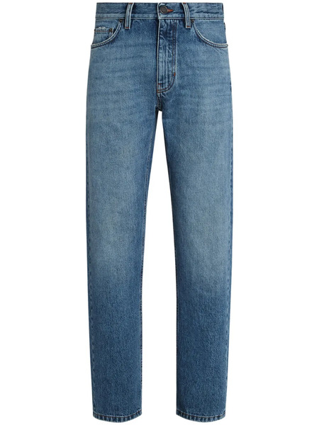  Zegna Vaqueros Roccia Con Efecto Lavado - Azul 